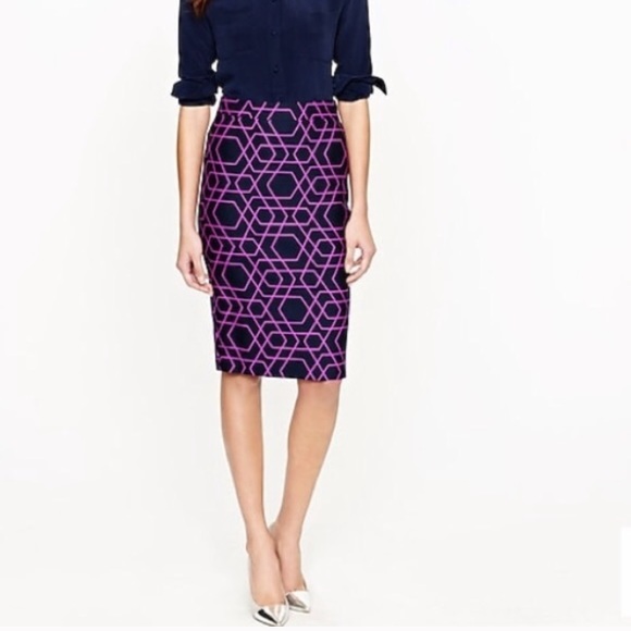J. Crew Dresses & Skirts - J. Crew The Pencil Skirt in Geometric Print
